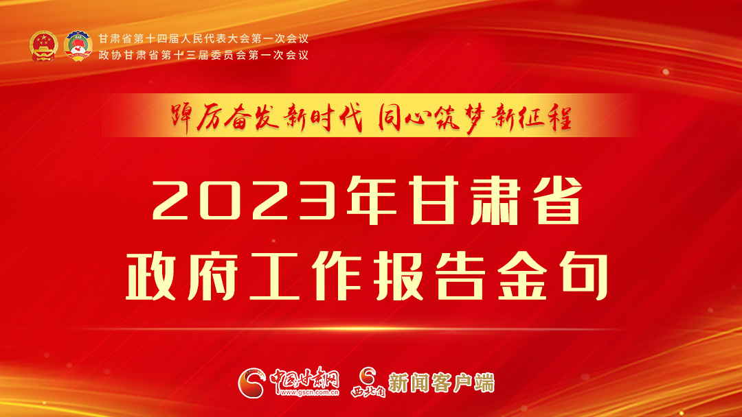 【甘快看】海報|甘肅省政府工作報告里的這些話，直抵人心！