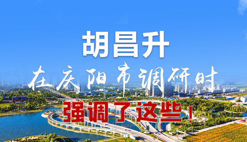 圖解|胡昌升在慶陽市調(diào)研時(shí)強(qiáng)調(diào)了這些！