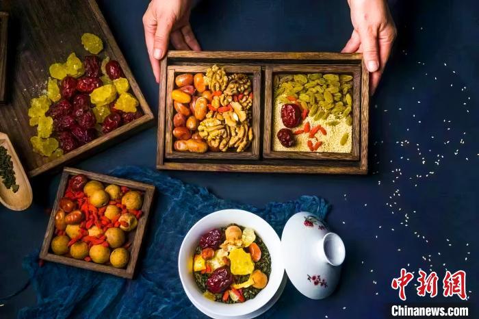 2023年5月，拍攝的臨夏蓋碗茶所需原料。(資料圖)臨夏市融媒體中心供圖