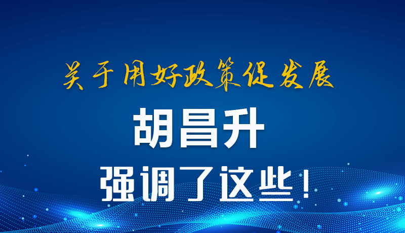 圖解|關(guān)于用好政策促發(fā)展 胡昌升強(qiáng)調(diào)了這些！
